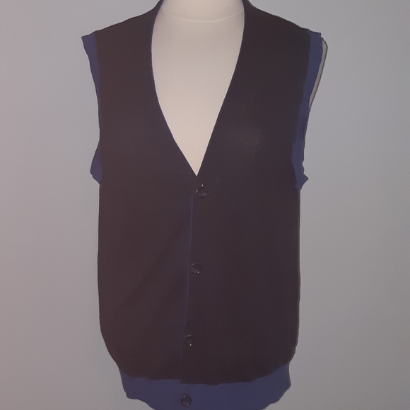 AX Armani Exchange mens sleeveless cardigan Vest/jacket Size M - Picture 4 of 16
